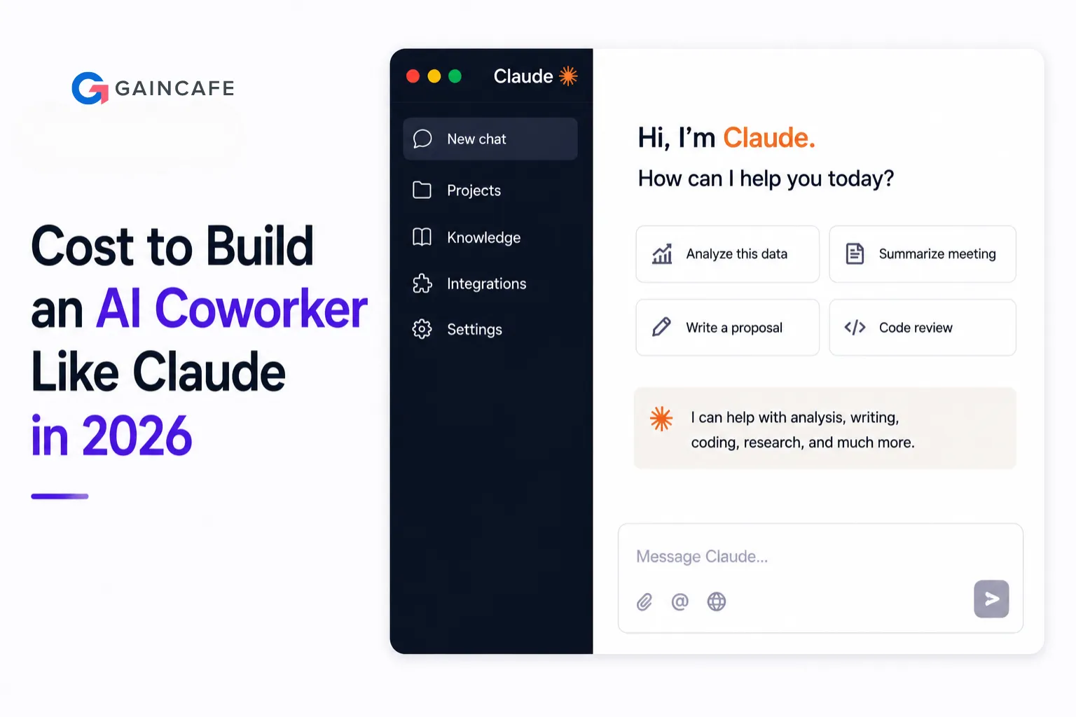 Cost to Build an AI Coworker Like Claude in 2026