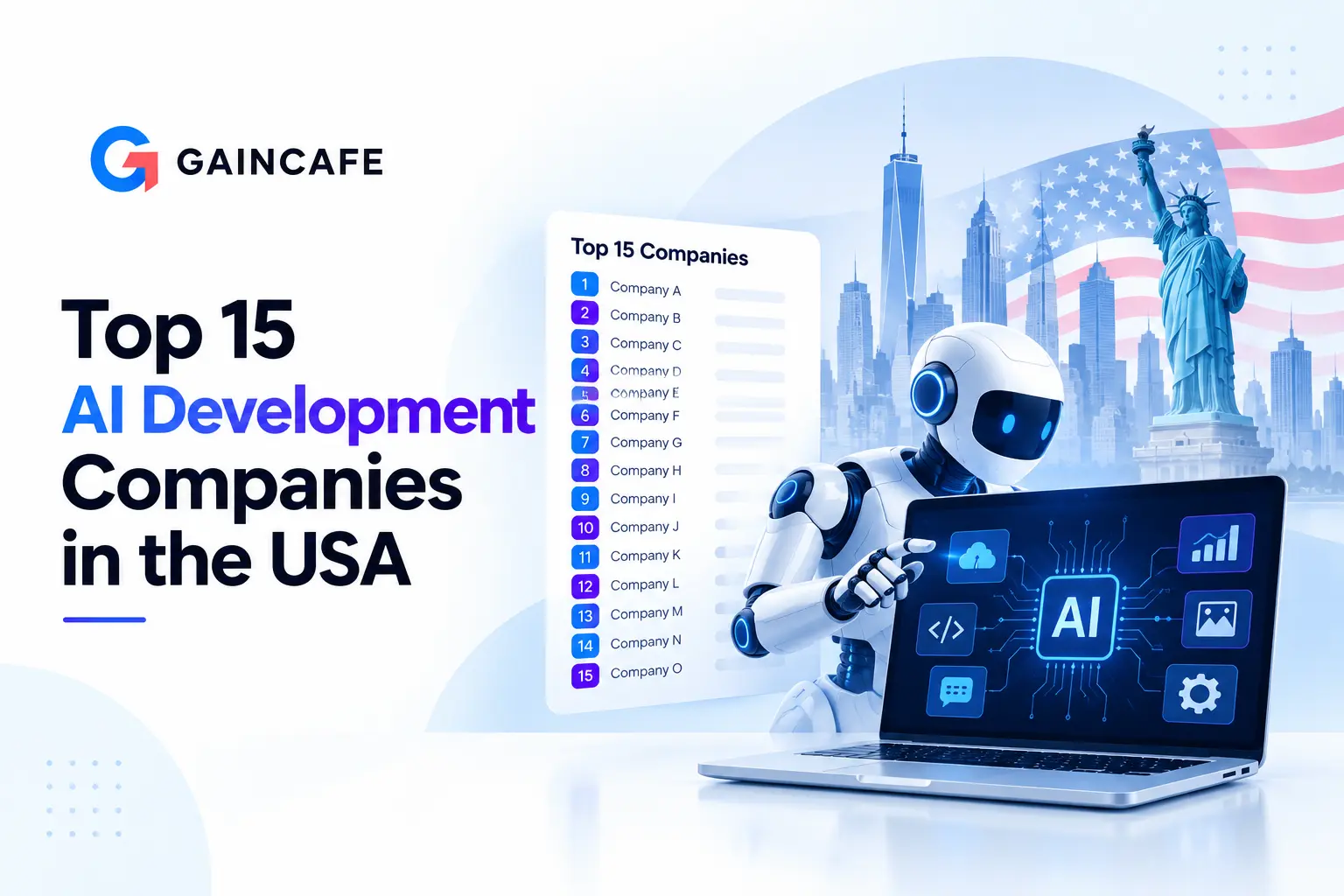 Top 15 AI Development Companies in the USA (2026) | Gaincafe
