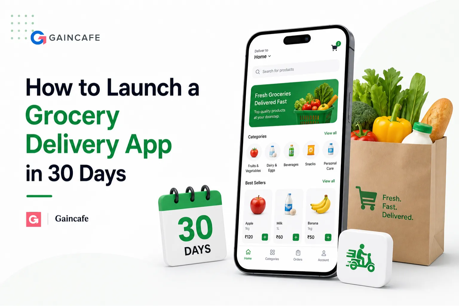 How to Launch a Grocery Delivery App in 30 Days | Gaincafe
