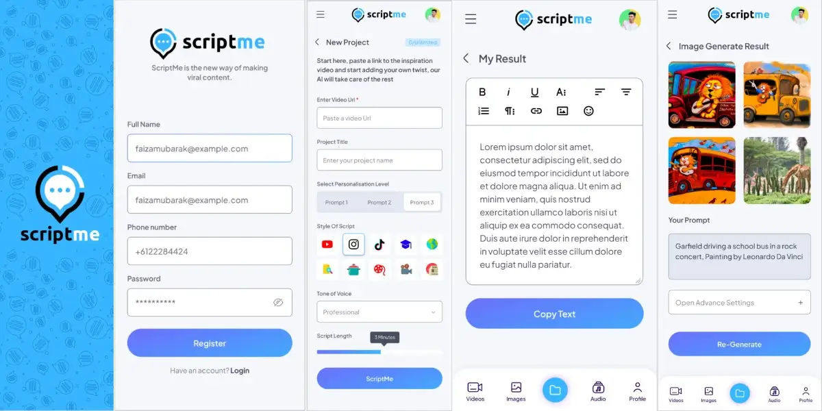 Script Me preview