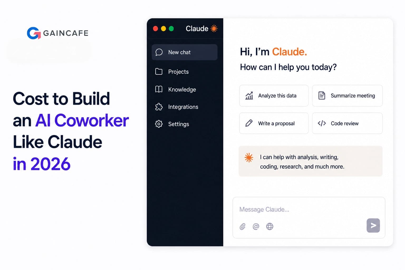 Cost to Build an AI Coworker Like Claude in 2026