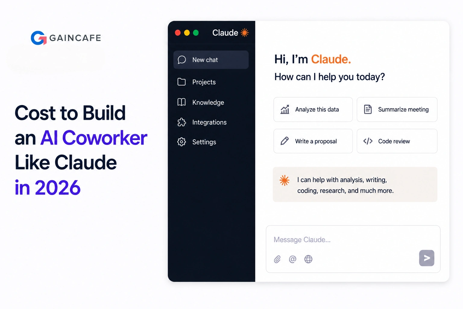 Cost to Build an AI Coworker Like Claude in 2026
