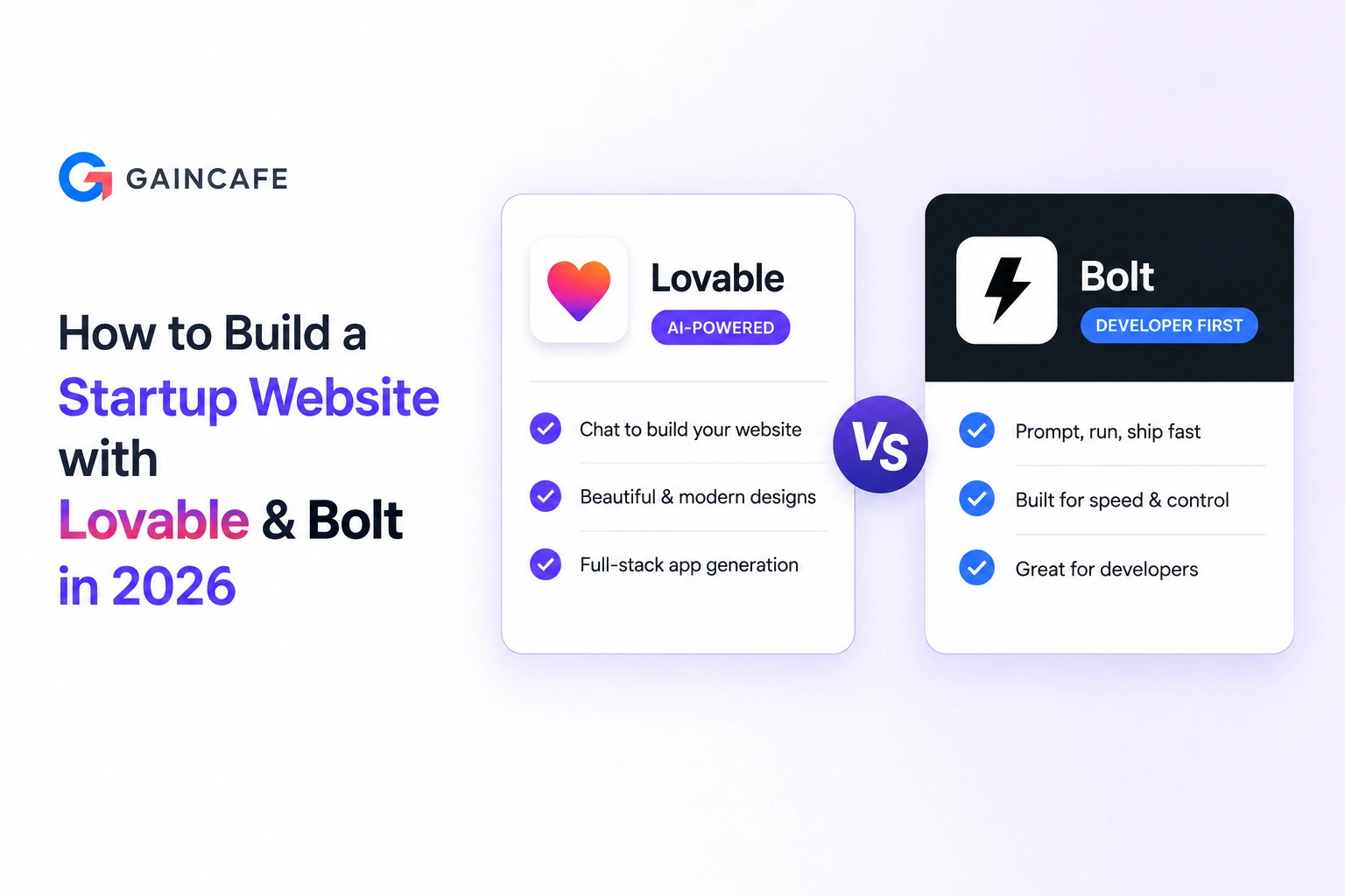 How to Build a Startup Website With Lovable & Bolt (2026)