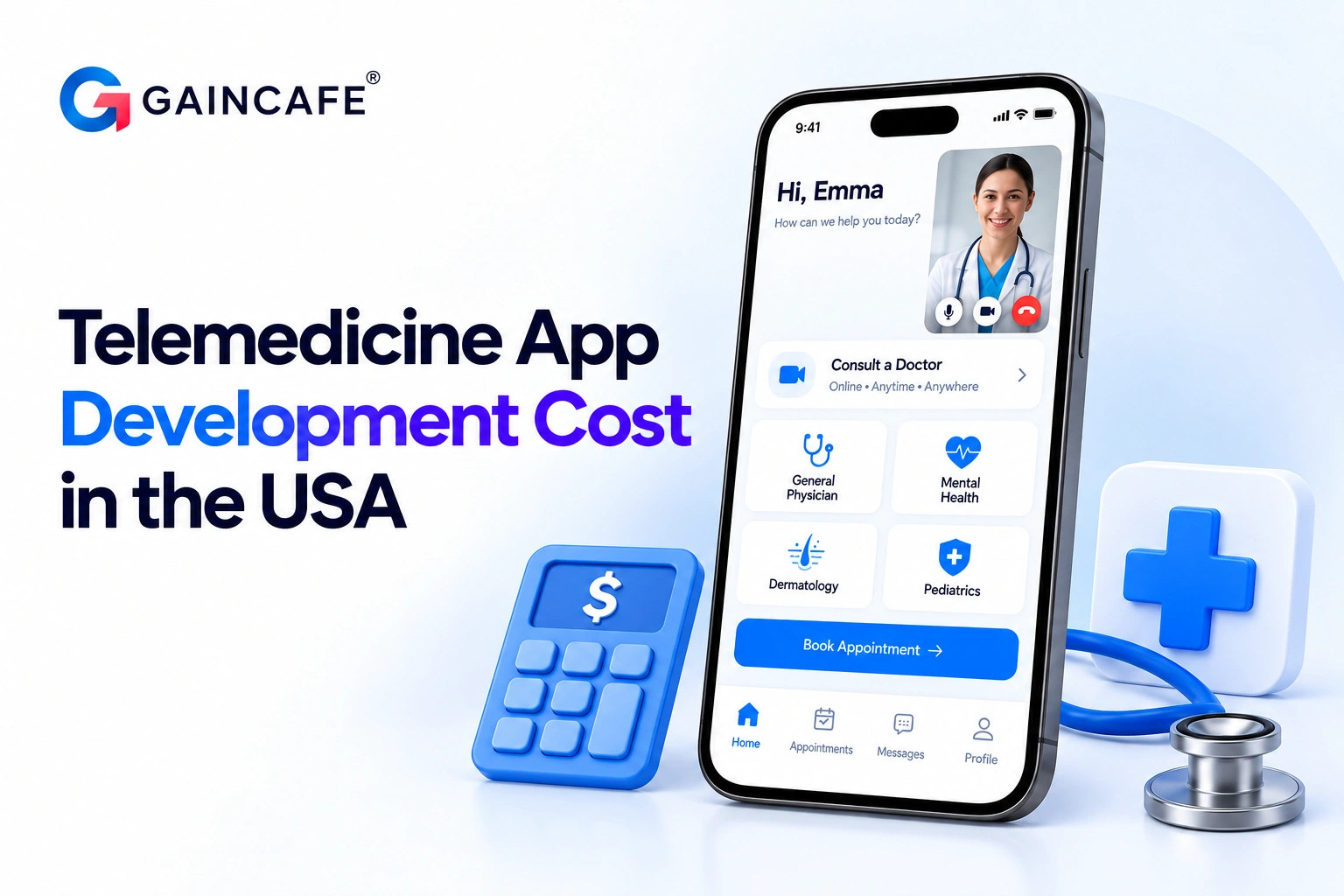 Telemedicine App Development Cost in USA 2026 | Gaincafe