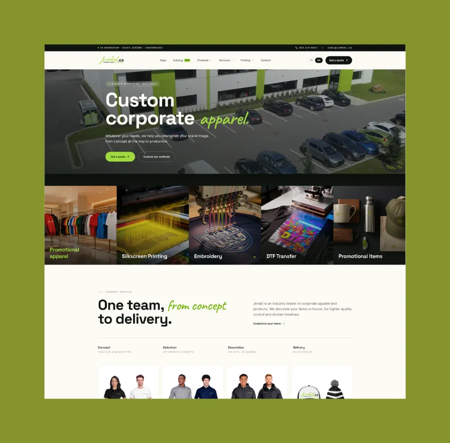 Jordal Apparel Manufacturing & Private Label Production Platform