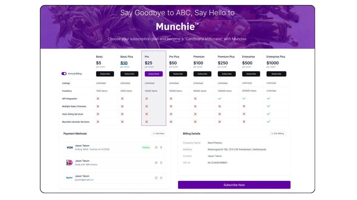 Pricing Section - Before