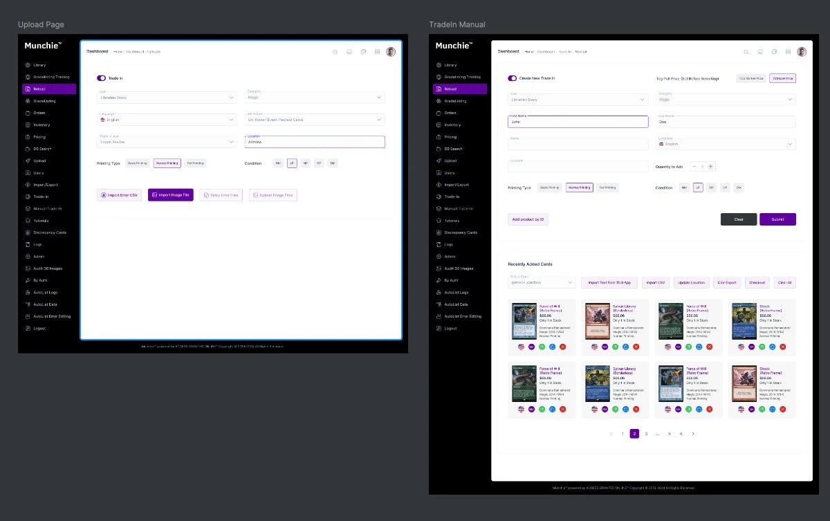 Card Scanning Interface - After