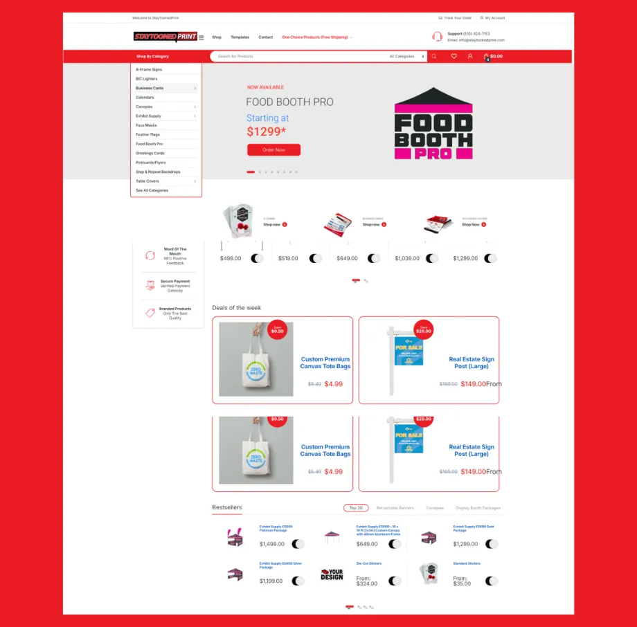 Stay Tooned Print — Custom Printing Website with WordPress & Lead Generation Optimization