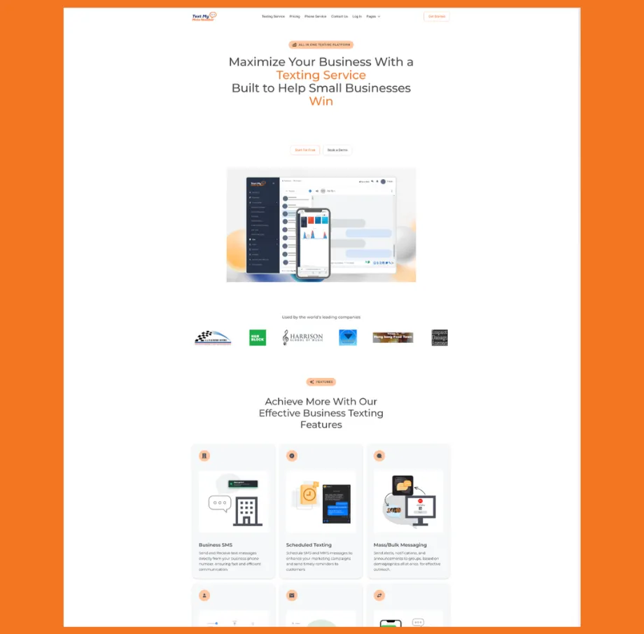 Text My Main Number — Business SMS SaaS Platform with WordPress Marketing Layer