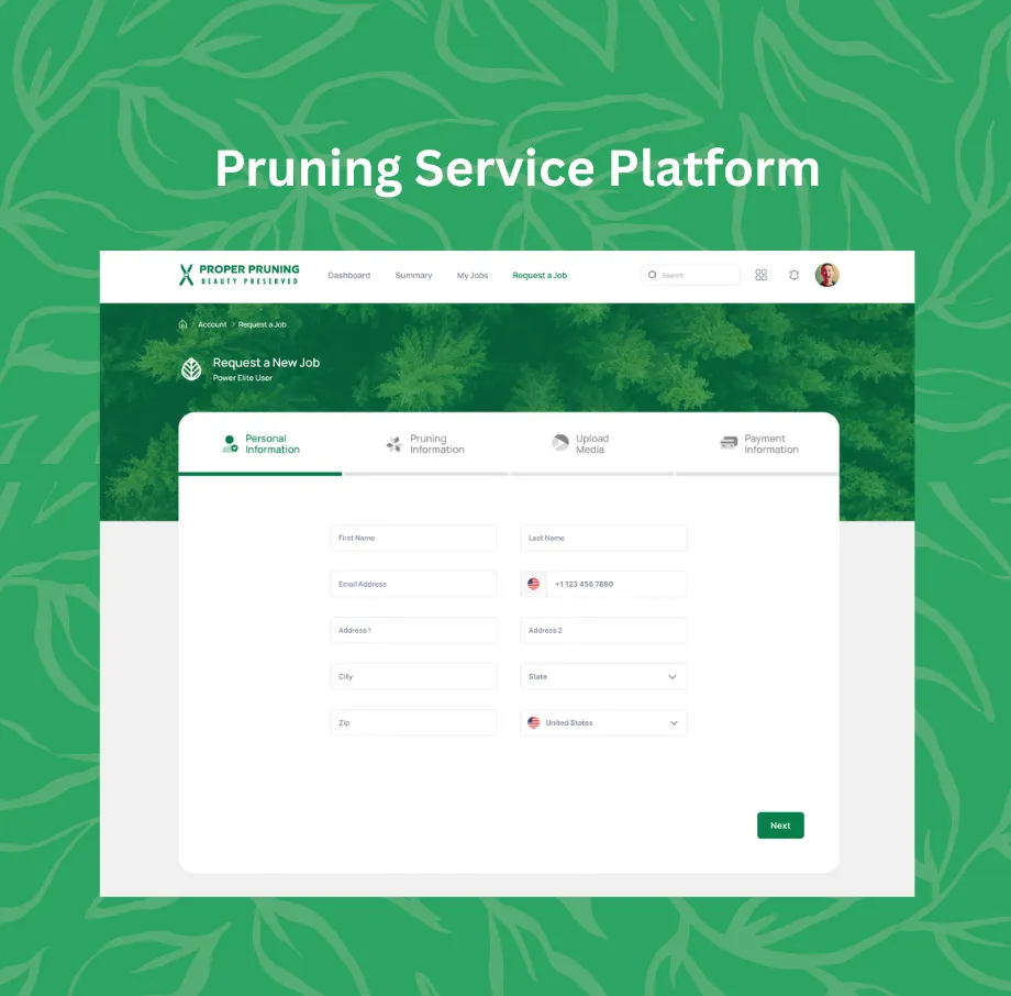 Pruning App Digital Ecosystem with Jobber Integration