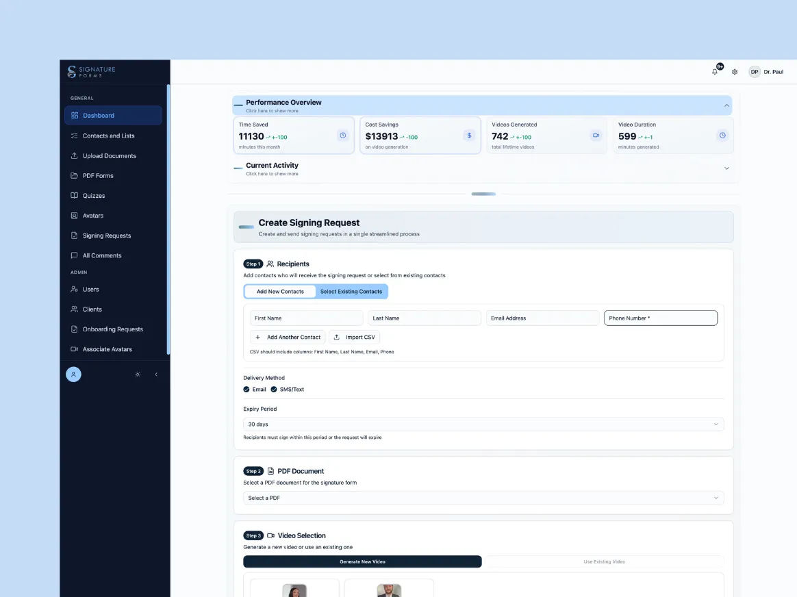 Client onboarding portal built with Lovable.dev