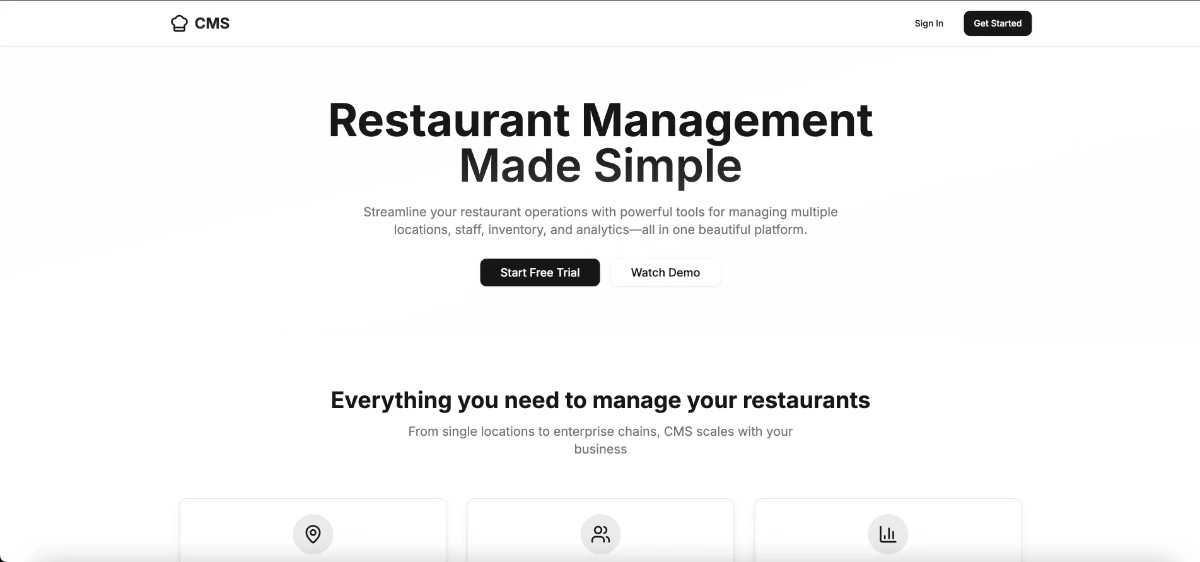 Restaurant Management Syatem