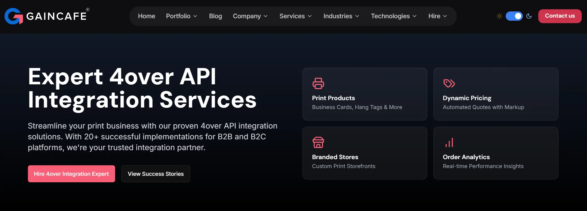 4Over API Integration for Print Business Automation | Gaincafe